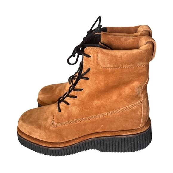 Rag & Bone Sloane Suede Platform Lace Up Combat Boots Size 41 - Picture 3 of 16